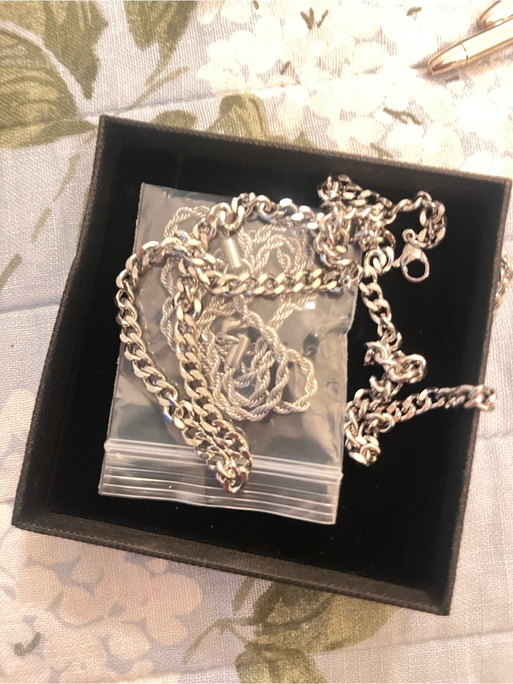 You get 2 for one price Silver Chain Necklace - Classic unisex  Accessory